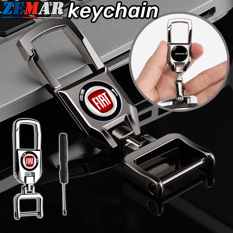 Chaveiro De Metal Para Carro , Porta-Chaves Motocicleta Universal 360 ° Suporte De Chave Giratório Fiat Uno Toro 500 Bra