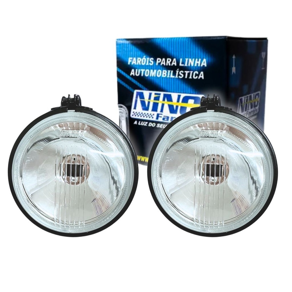 Par Farol Milha Auxiliar H3 Redondo Carcaça Ferro 110mm NINO F58 em Oferta na Shopee