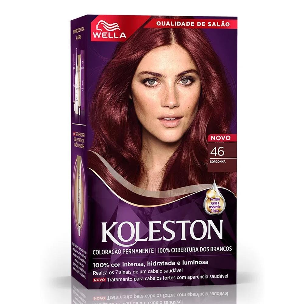 KOLESTON WELLA TINTURA BORGONHA 46 em Oferta na Shopee
