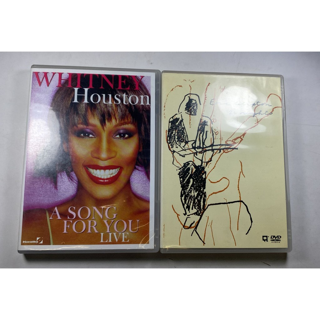 Combo 2 DVD's Eric Clapton 24 Nigths Witney Houston A Song for You Live