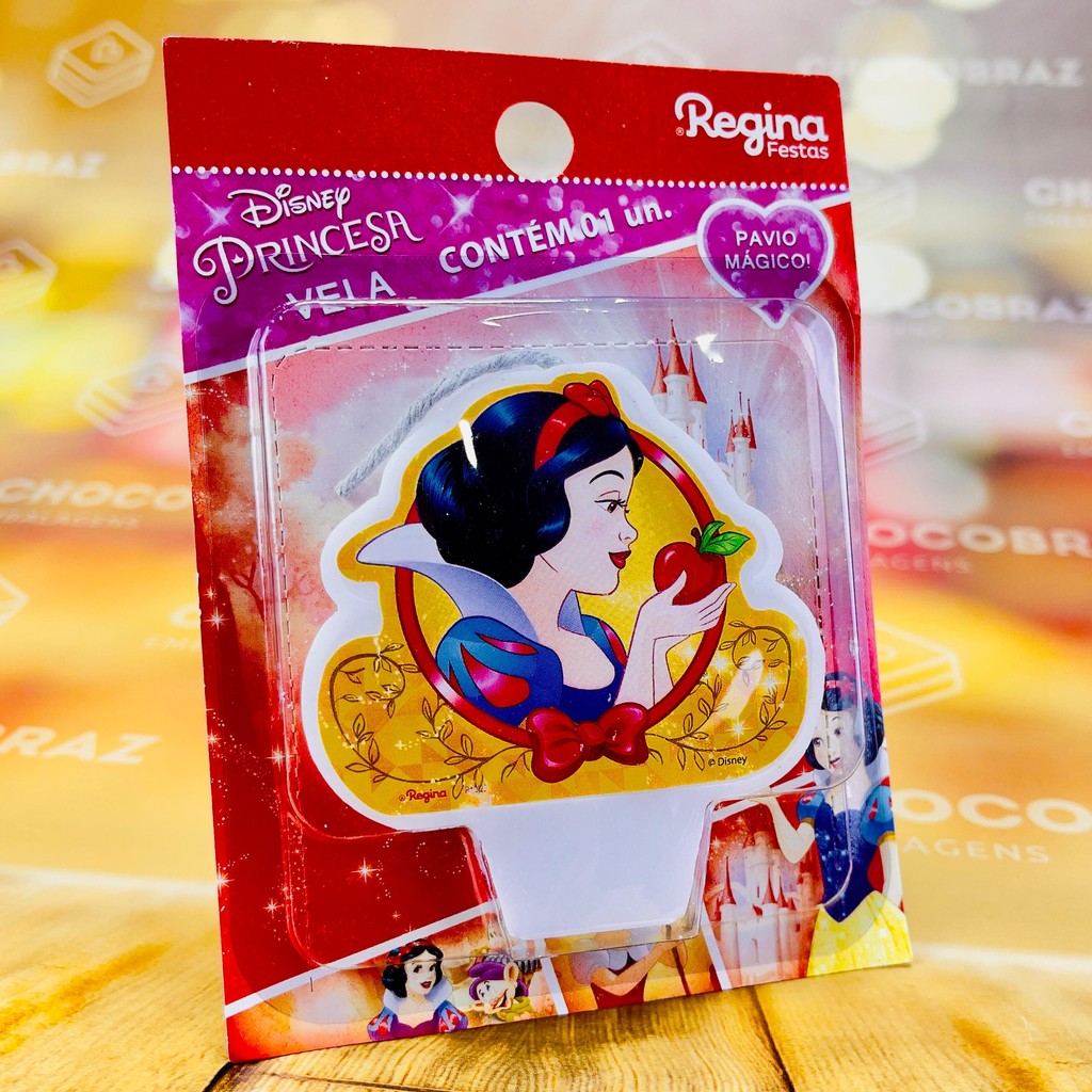 VELA  ANIVERSARIO FESTA BRANCA DE NEVE REGINA em Oferta na Shopee