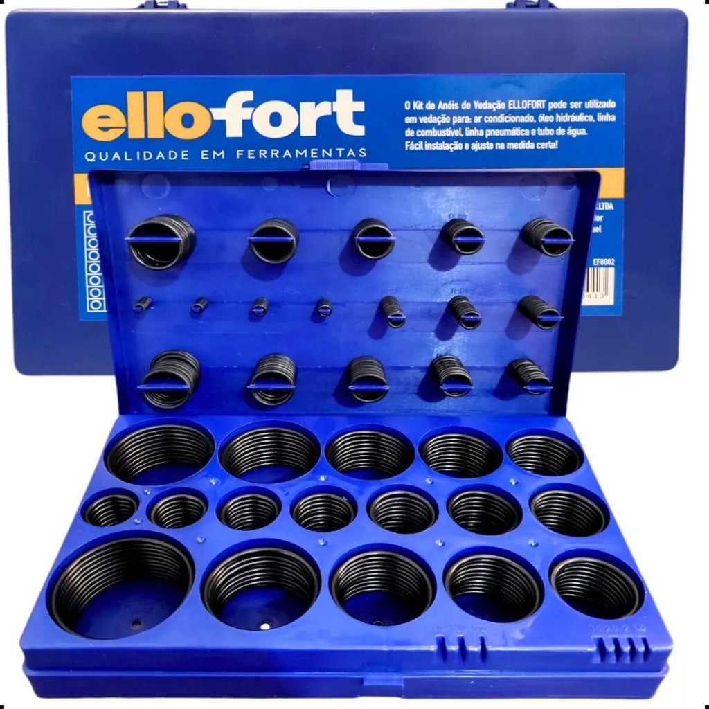 Anel De Vedação Borracha Nitrilica Oring 407 Peças P/Torneira Hidraulica Pneumat Automotivo Ellofort