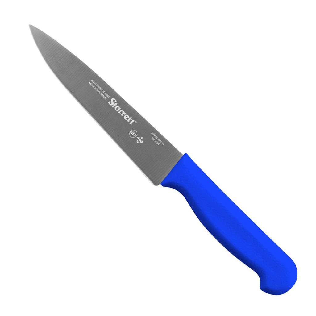 Faca de Carne Para Refile de Mesa Lâmina Triangular Estreita 6'' Com Cabo Azul (BKL302-6) - Starrett em Oferta na Shopee