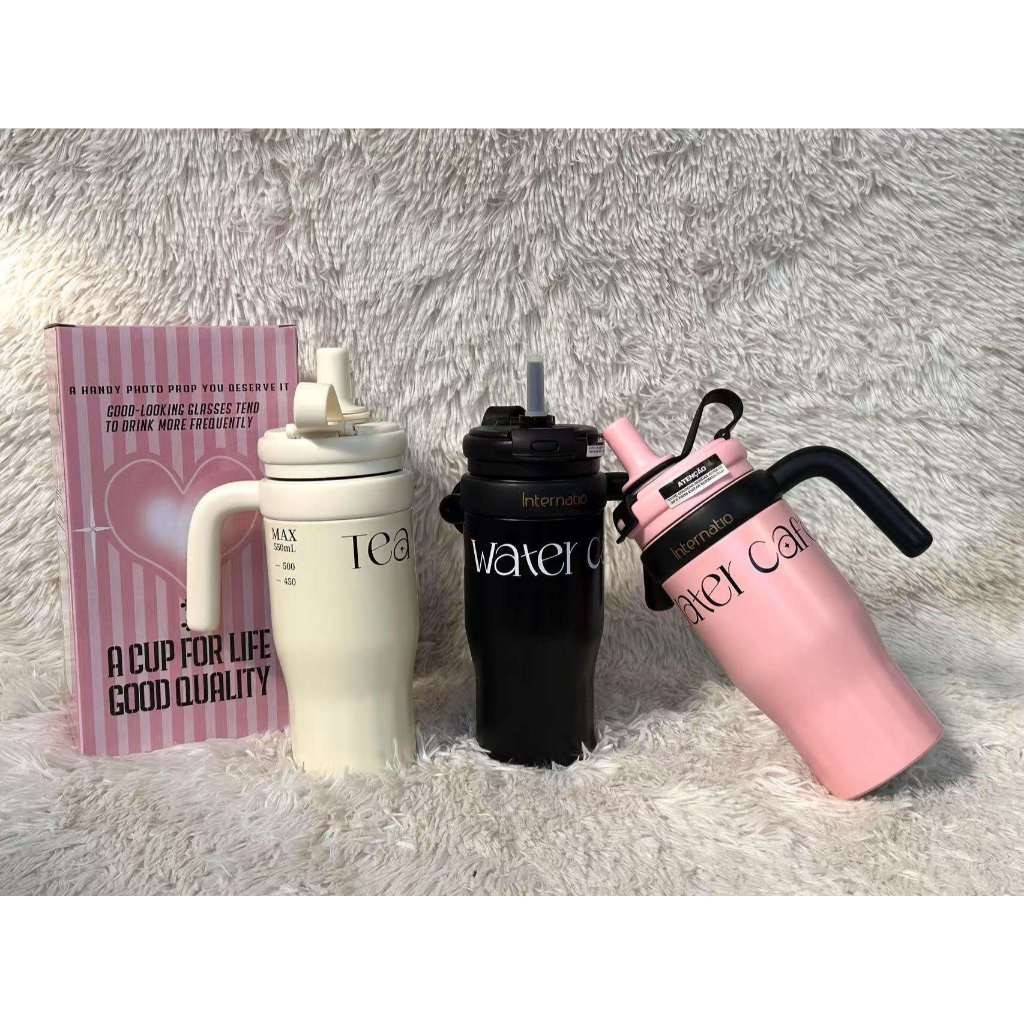 Caneca garrafa copo Térmica 550ml Estilo Aço inoxidável