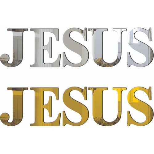 Palavra Decorativa Jesus em Acrílico Espelhado Promoção