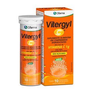 Suplemento Vitergyl C 1g Laranja 10 Comp. Efervescentes em Oferta na Shopee