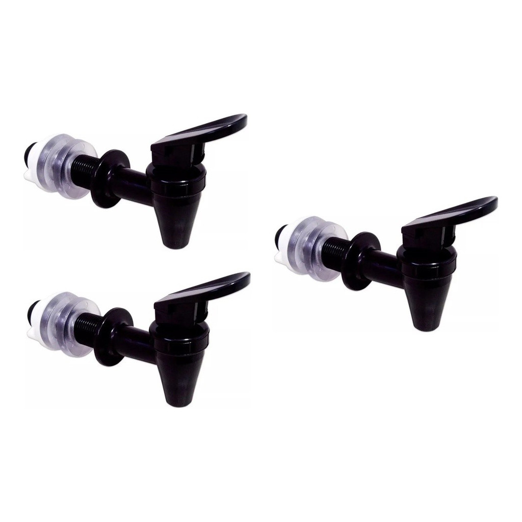 Kit 3 Torneiras Longa Preta Filtro De Barro Bebedouro Agua Especial em Oferta na Shopee