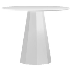Mesa De Jantar 120x120 Cm Isis Com Vidro Off White – New Ceval