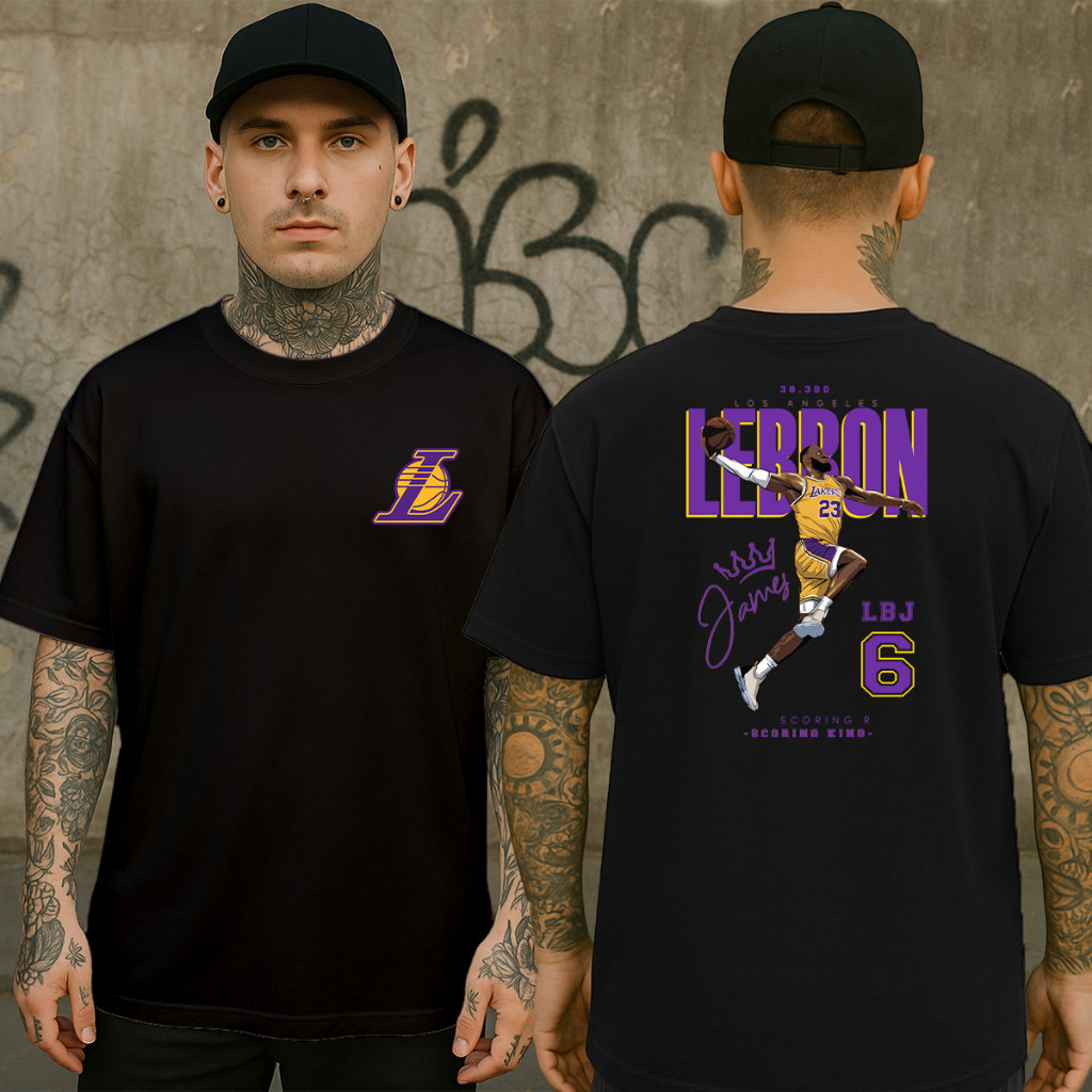 Camiseta Masculina Jogador NBA Lebron James Los Angeles Lakers - Blusa de Malha 100% Algodão - Envio Imediato - VS Shopp
