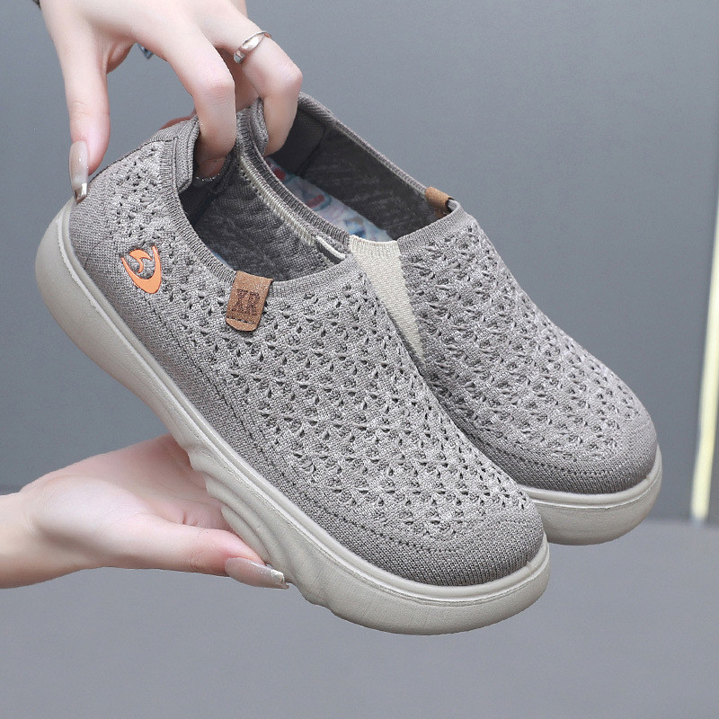 Sapatos De Caminhada Confortáveis E Respiráveis De Malha Para Mulheres – Casuais Antiderrapantes Com Sola Macia Estilo V