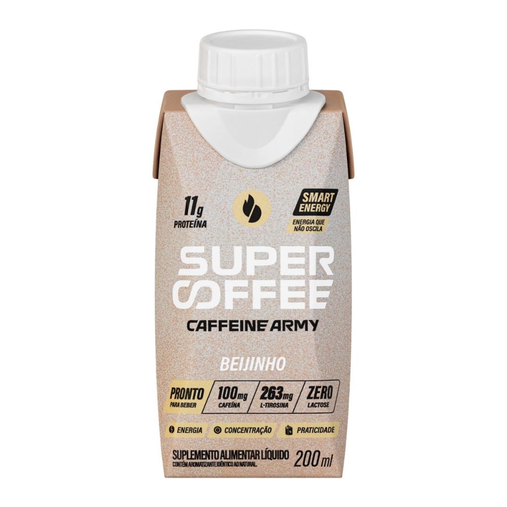 SuperCoffee 11g de Proteína Caffeeine Army Beijinho 200ml - Health