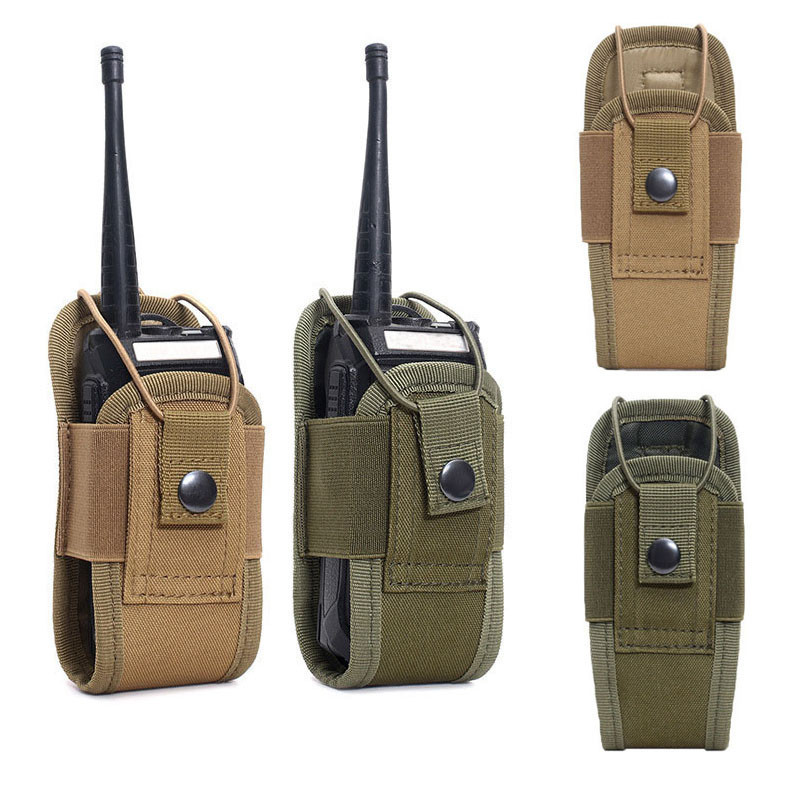 1 PC Tático Molle Radio Pouch Belt Pack Porta Pacote De Bolsa De Rádio Portátil Walkie Talkie Holster Camping
