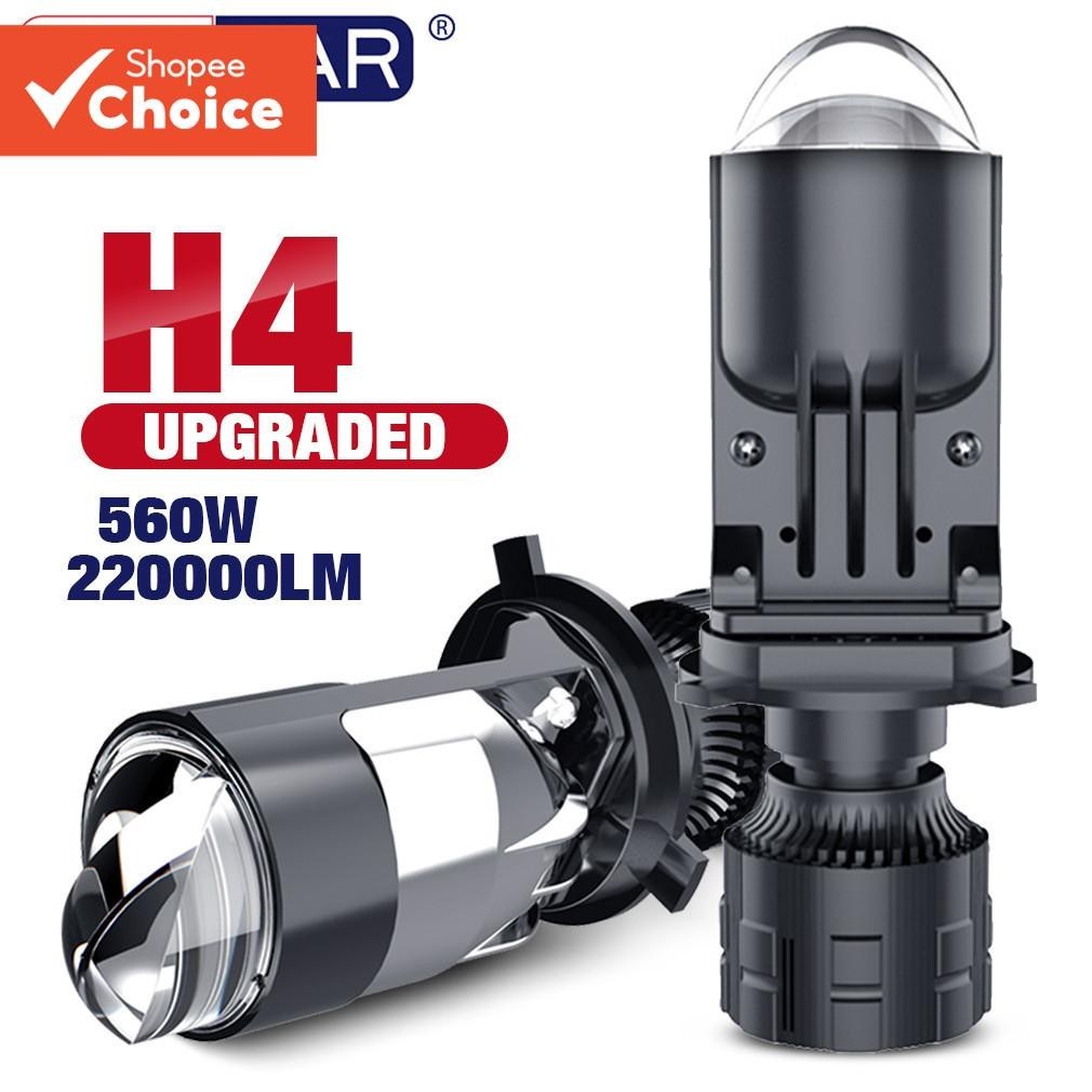 220000lâmpadas Lm Mini Lens LED H4 9003-Farol De Projetor Duplo Para Carro E Motocicleta (12V/24V)