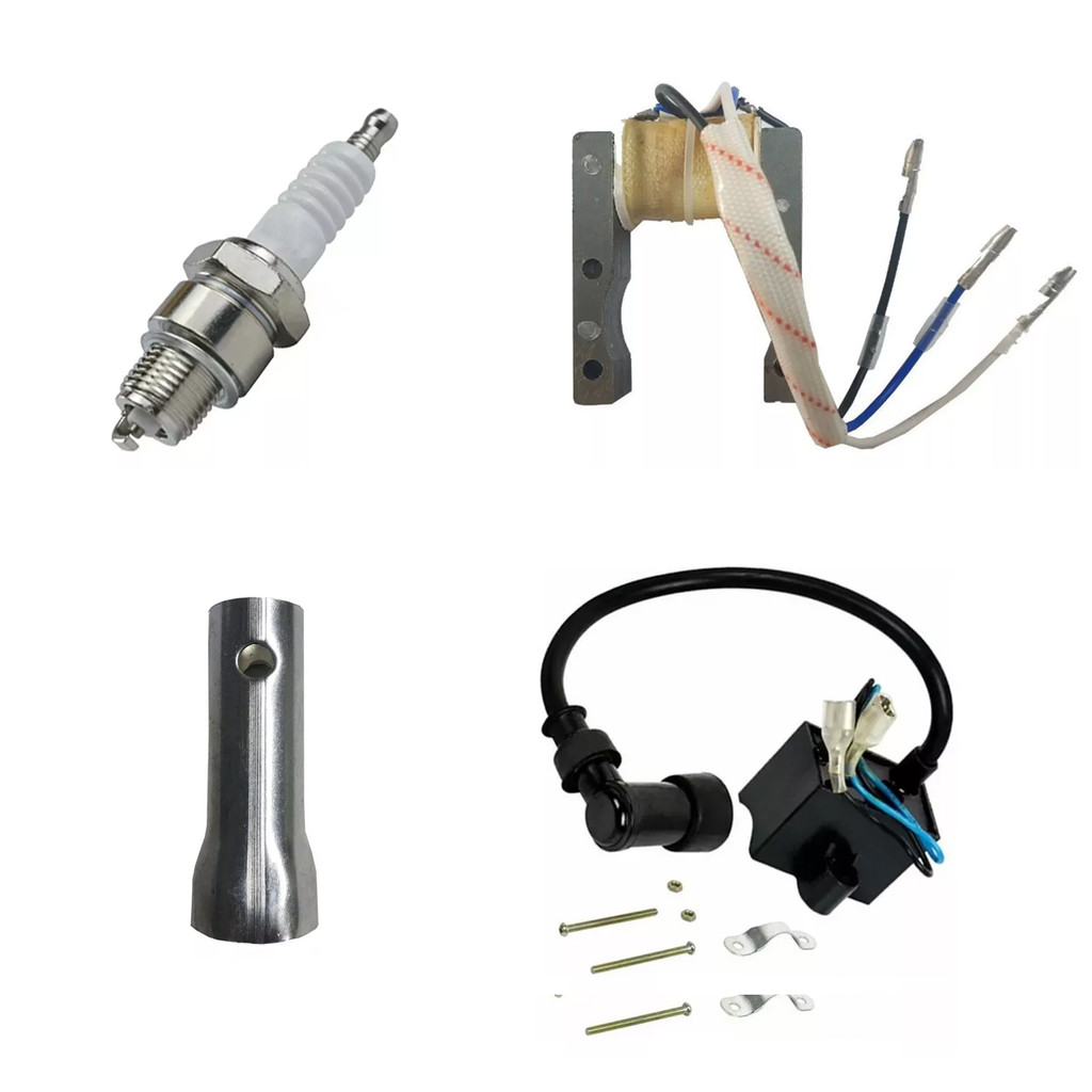 Kit Bobina Cdi Vela e Chave Motor Bicicleta
