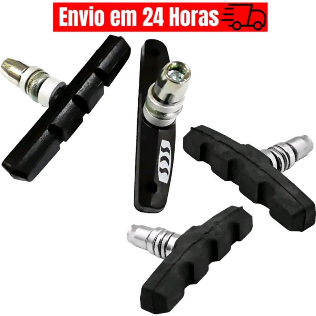 2 Pares de Sapata Borracha Borrachinha de Freio SCS V-Brake Orbital Allen 68mm A SAPATA DO GRAU em Oferta na Shopee