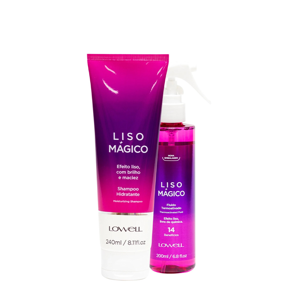 Lowell Keeping Liss Liso Magico Shampoo 240ml e Fluido 200ml