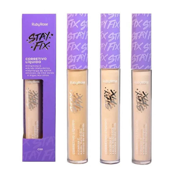 Corretivo Liquido Stay Fix Ruby Rose HB912 em Oferta na Shopee