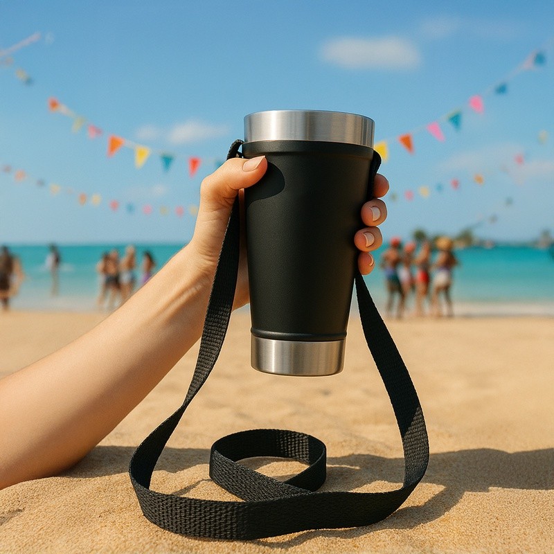 Alça Universal Para Copo Térmico Estilo Slim Ajustável Confortável Envio Já