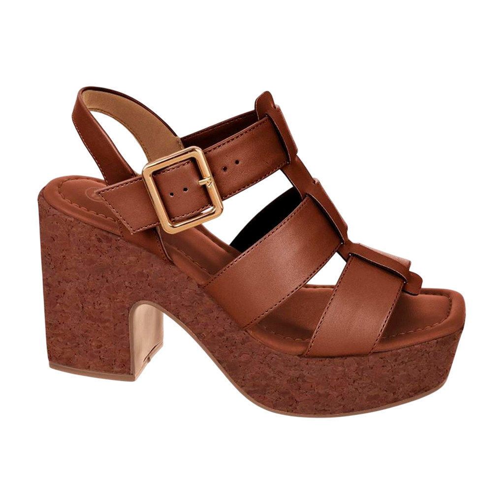 Sandália Feminina Bebecê Meia Pata Salto Bloco Confortável em Oferta na Shopee