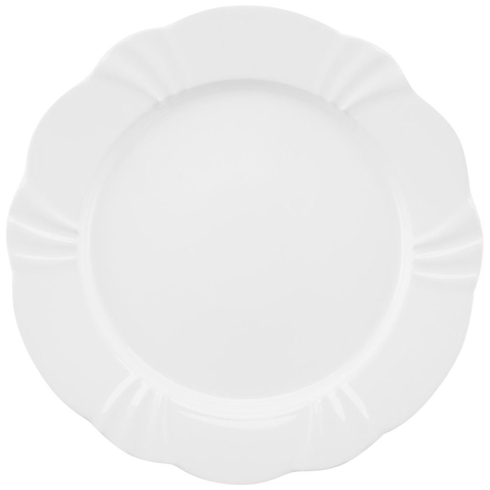 Prato Raso De Porcelana 29Cm Soleil White Branco Oxford