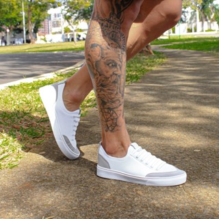 Sapatênis Casual Branco Tênis Sola Reta Cano Baixo Nylon Enfermagem Leve Macio Confortável Unissex em Oferta na Shopee