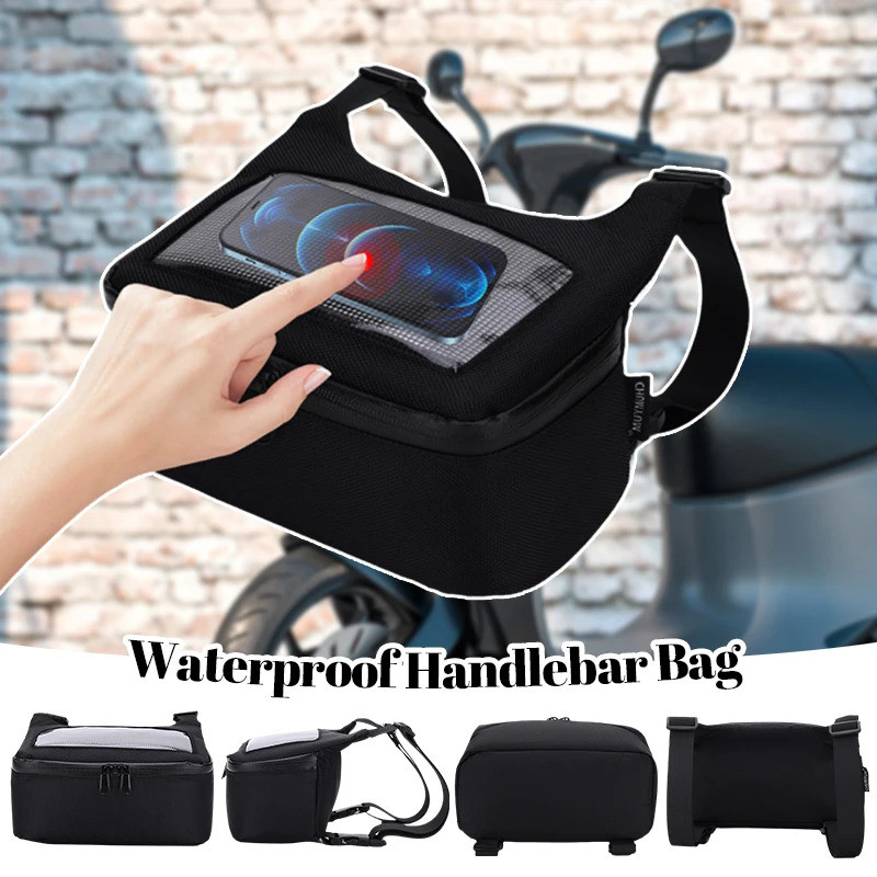 Bolsa Para Guidão Com Tela Sensível Ao Toque Motocicleta , À Prova D'água , Vespa Honda , Scooter Universal , Ciclismo