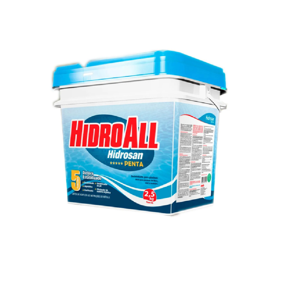 Produto Hidrosan Penta Multiação 5 Em 1 Hidroall Mini 2,5kg em Oferta na Shopee