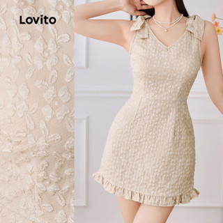 Lovito Vestido Casual com Renda Ajustável Bonito e Confortável para Primavera/verão Na Cor damasco L138AD997 em Oferta na Shopee