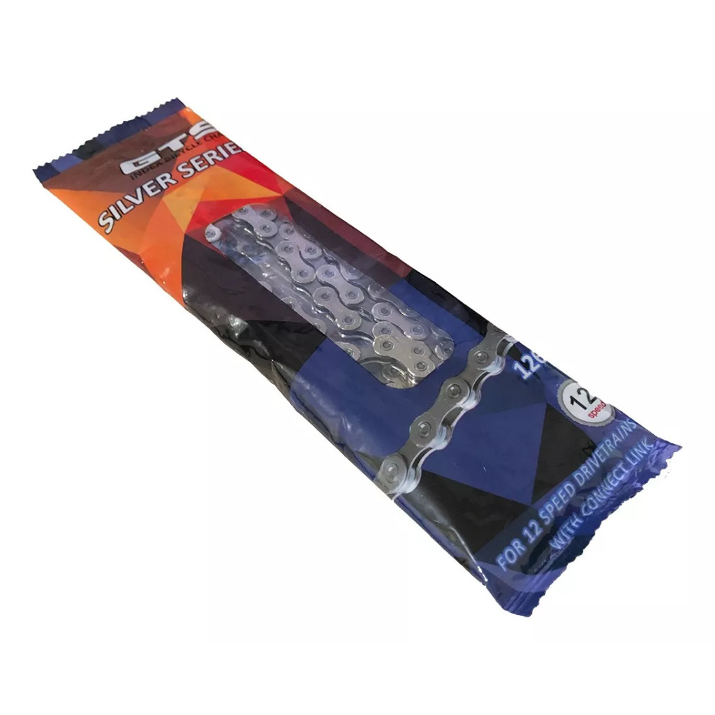 Corrente Gts 12v Index 126 Elos Prata Bike Fina Bicicleta