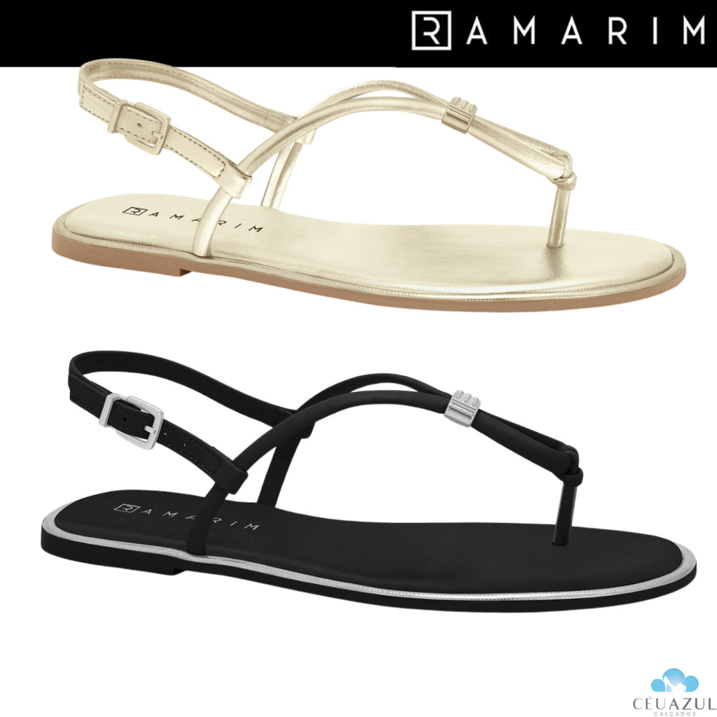 Rasteirinha Feminina Ramarim Detalhe Aplicação Conforto em Oferta na Shopee