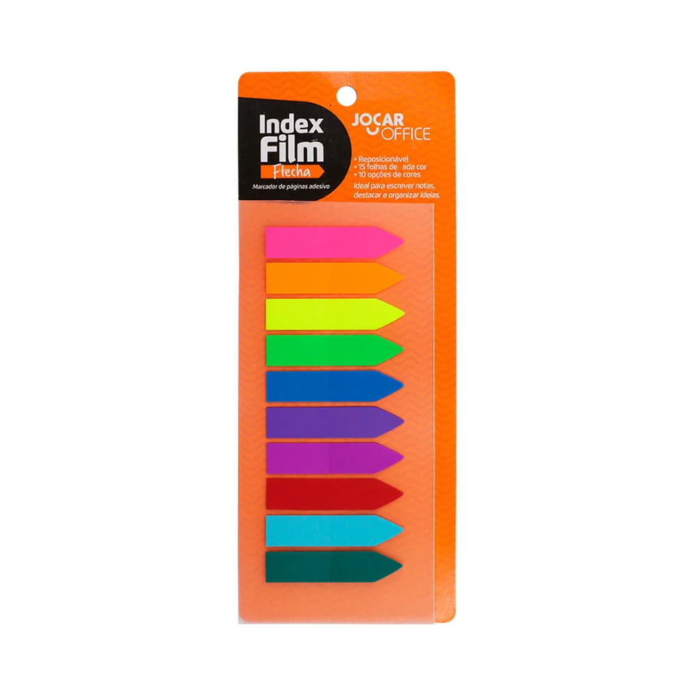 Marcador Adesivo de Páginas Leonora Modelo Flecha com 10 Cores 15 Folhas Cada - Stationery