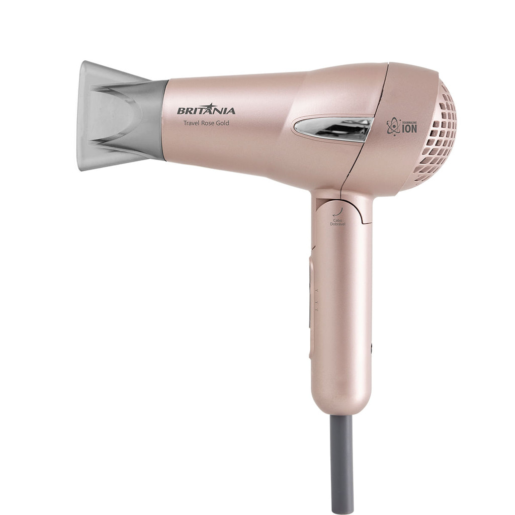 Kit Britânia Travel Rose Gold  - Secador + Prancha - Beauty
