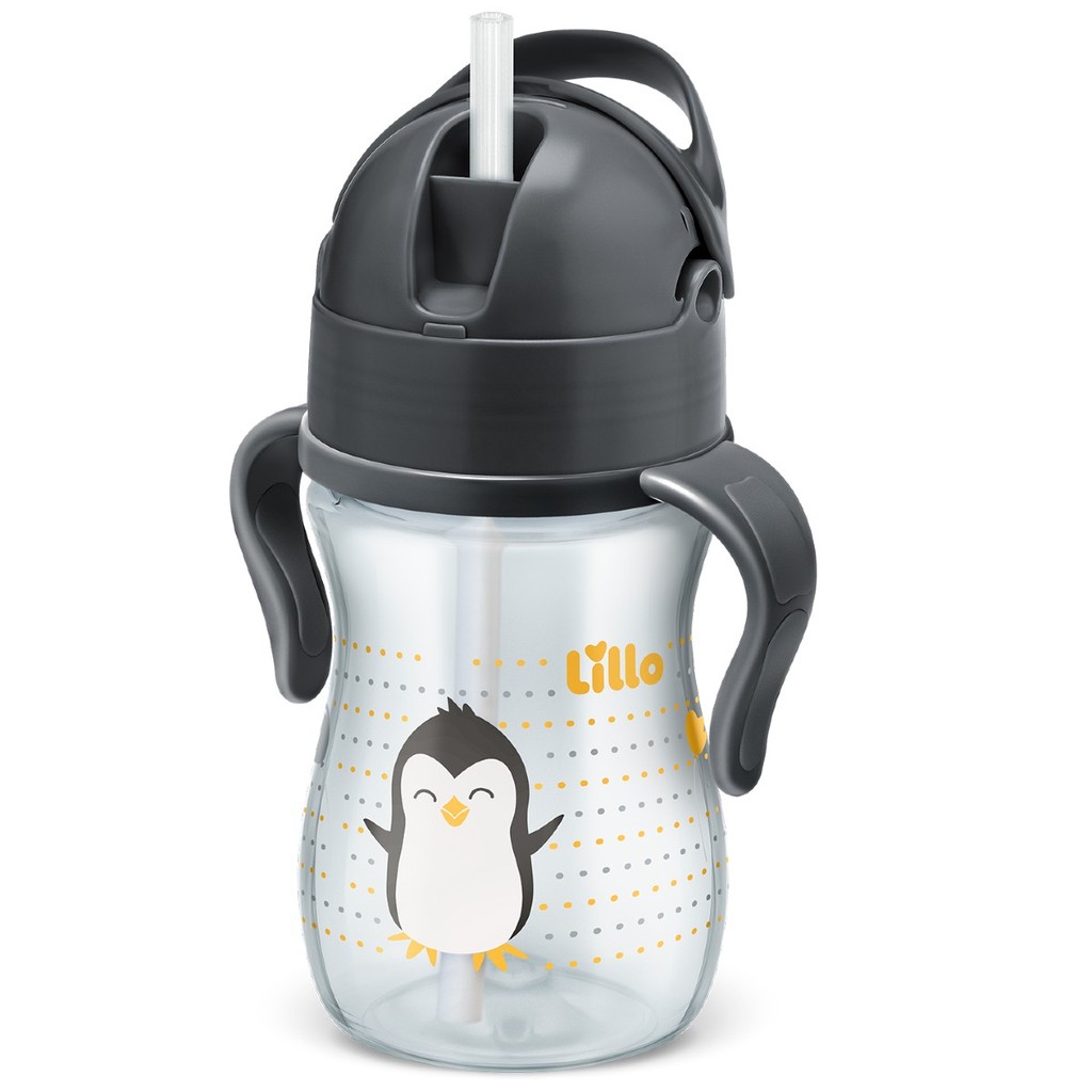 Copo Infantil Com Canudo e Alça Evolution 240ml Neutro Lillo em Oferta na Shopee