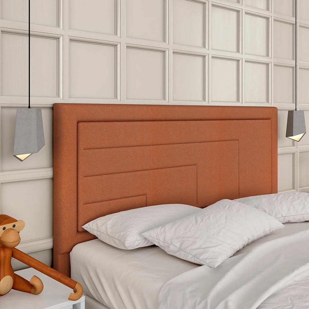 Cabeceira Estofada Cama Queen Barcelona Terracota -  Móveis Arapongas em Oferta na Shopee