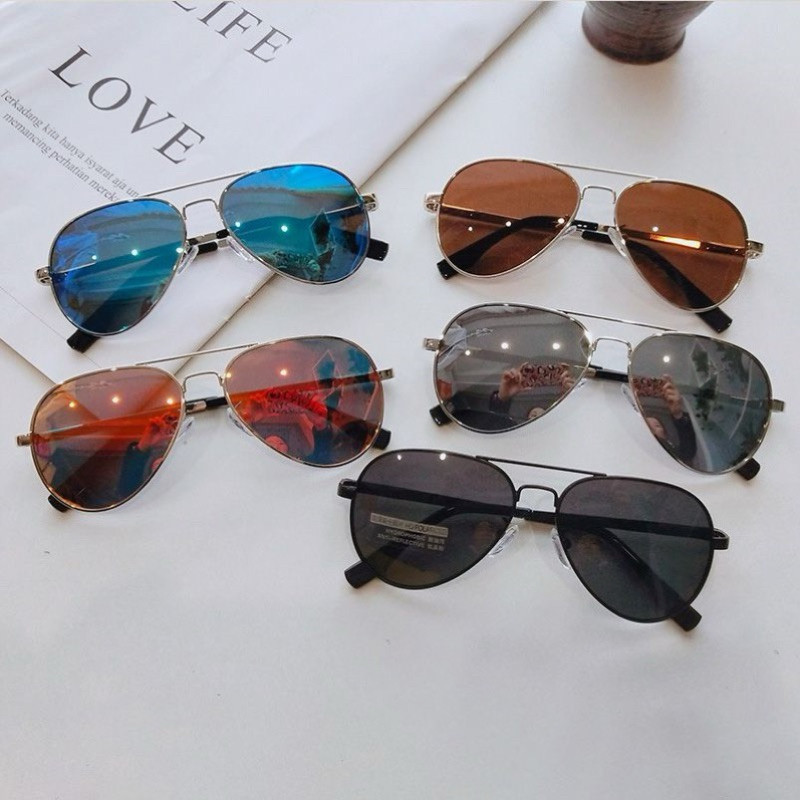 Óculos De Sol Infantil Modelo Aviador Lente Cristal