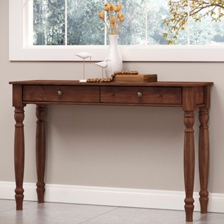 Aparador de Sala 120cm 2 Gavetas Pé Madeira Rubia Café F07 - Mpozenato em Oferta na Shopee