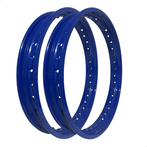 Par De Aros Ferro Azul 18x 1.60 / 18x 1.85 Titan/ Fan 150