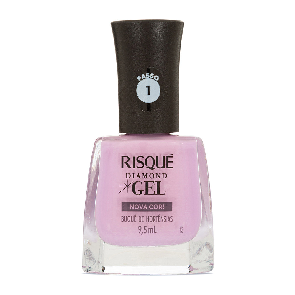 Esmalte Lilás Risqué Diamond Gel Buquê De Hortênsias Cremoso 9,5 ml em Oferta na Shopee