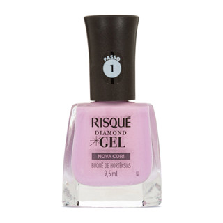 Esmalte Lilás Risqué Diamond Gel Buquê De Hortênsias Cremoso 9,5 ml em Oferta na Shopee