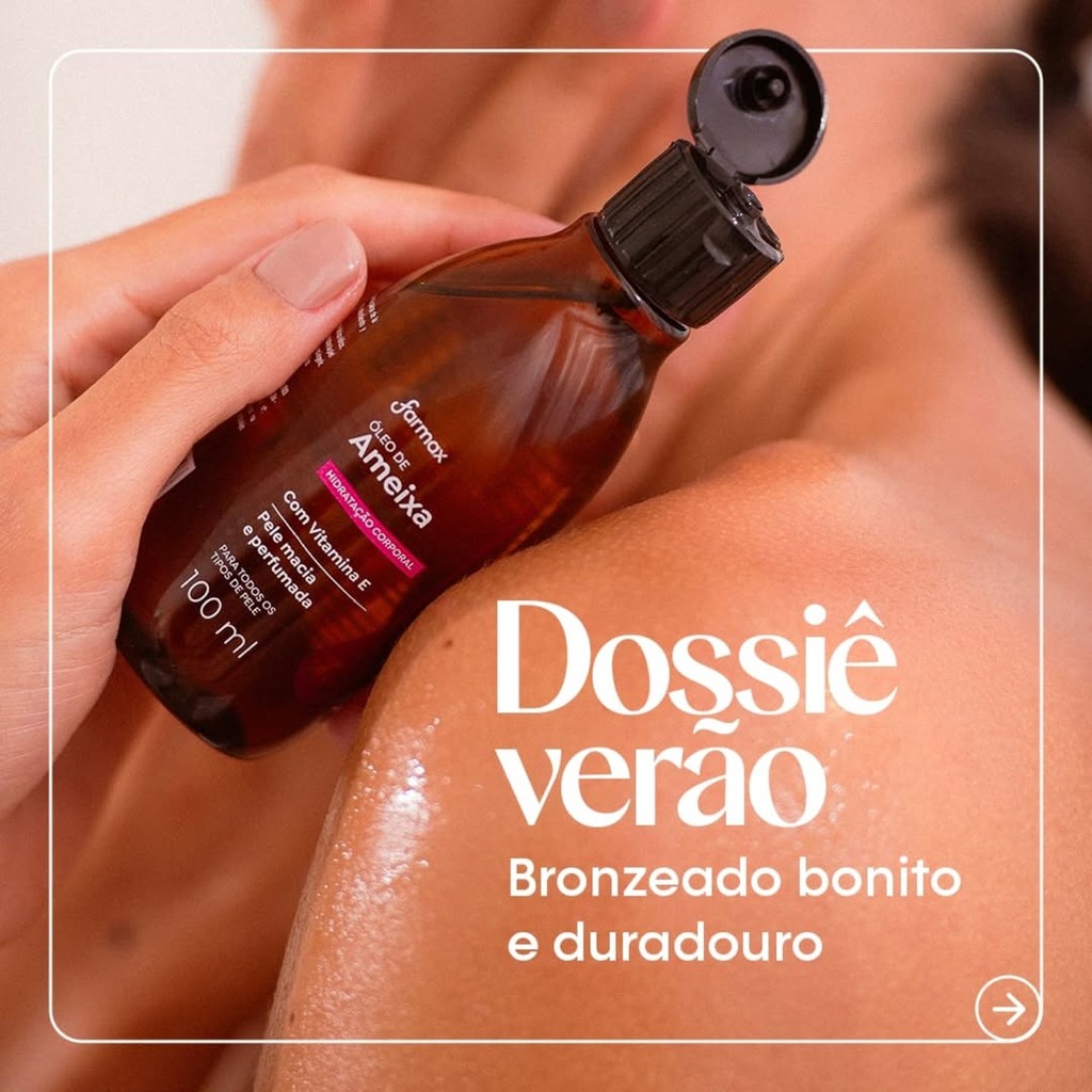 Kit C/2 Óleo De Rosa Mosqueta Puro Clareador 100ml Farmax Tira Manchas e Estrias Envio Imediato