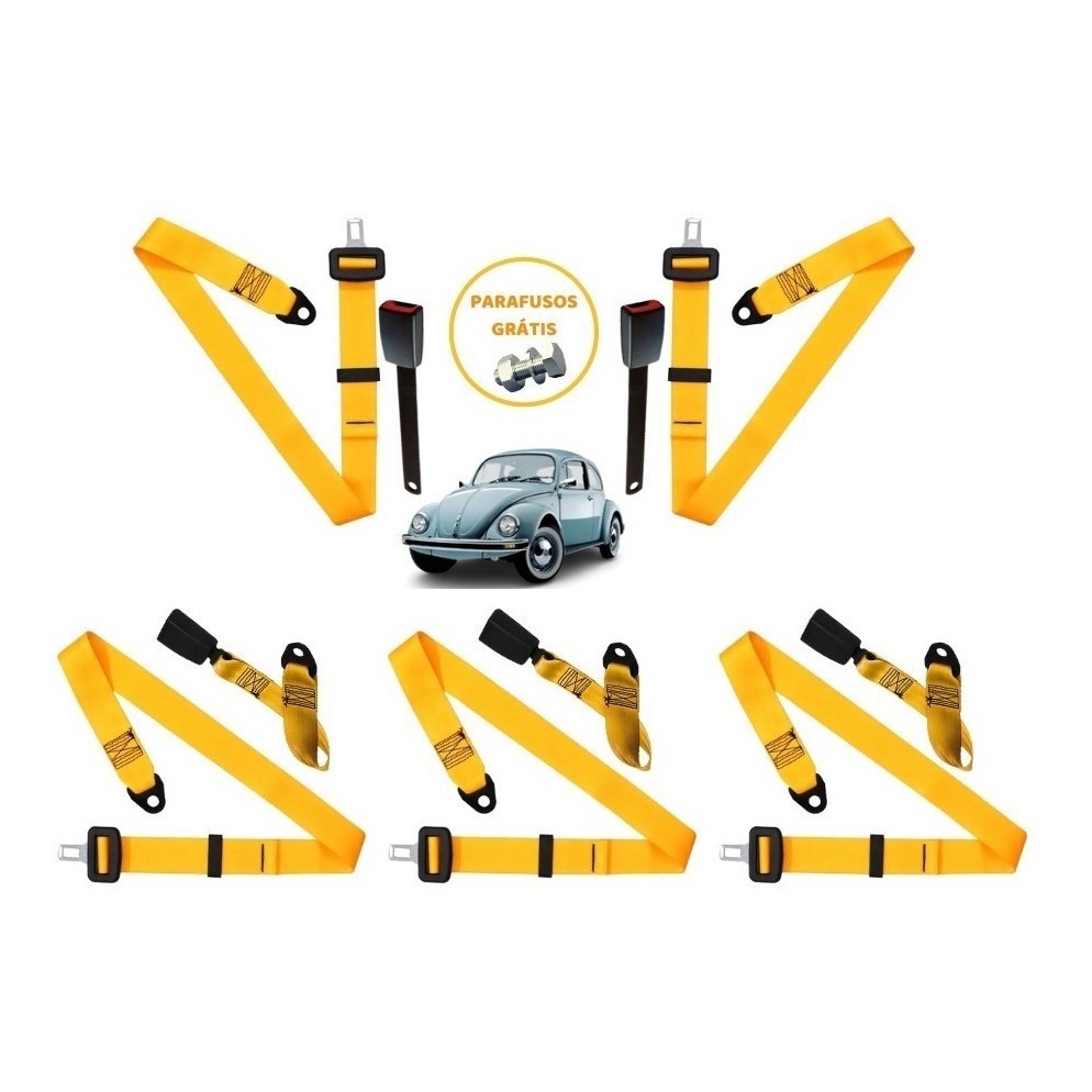 Kit Cinto De Segurança Fusca Brasilia Variant - 1975 A 1980