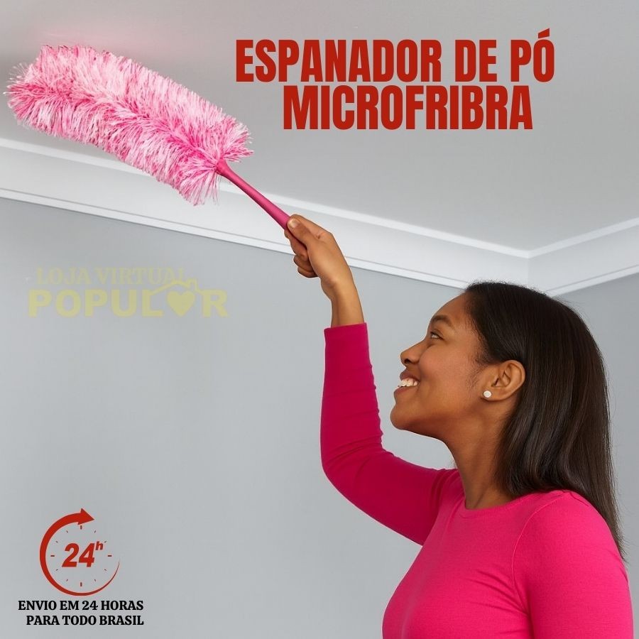 Espanador De Pó De Poliéster 52cm Microfibra Poeira Móveis Carro Casa Limpa Tira Poeira