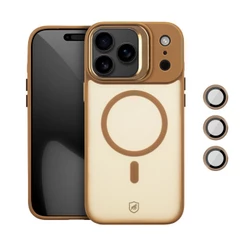 Gshield Capa Case Capinha MagSafe Titanium Desert + Protetor de Lente para iPhone 17 Pro
