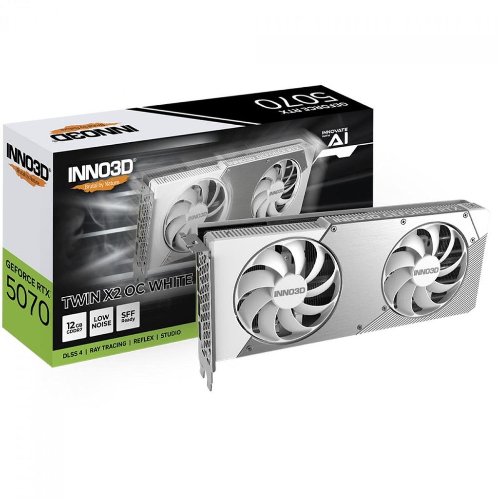 Placa de Vídeo INNO3D GeForce RTX 5070 Twin X2 OC White 12GB