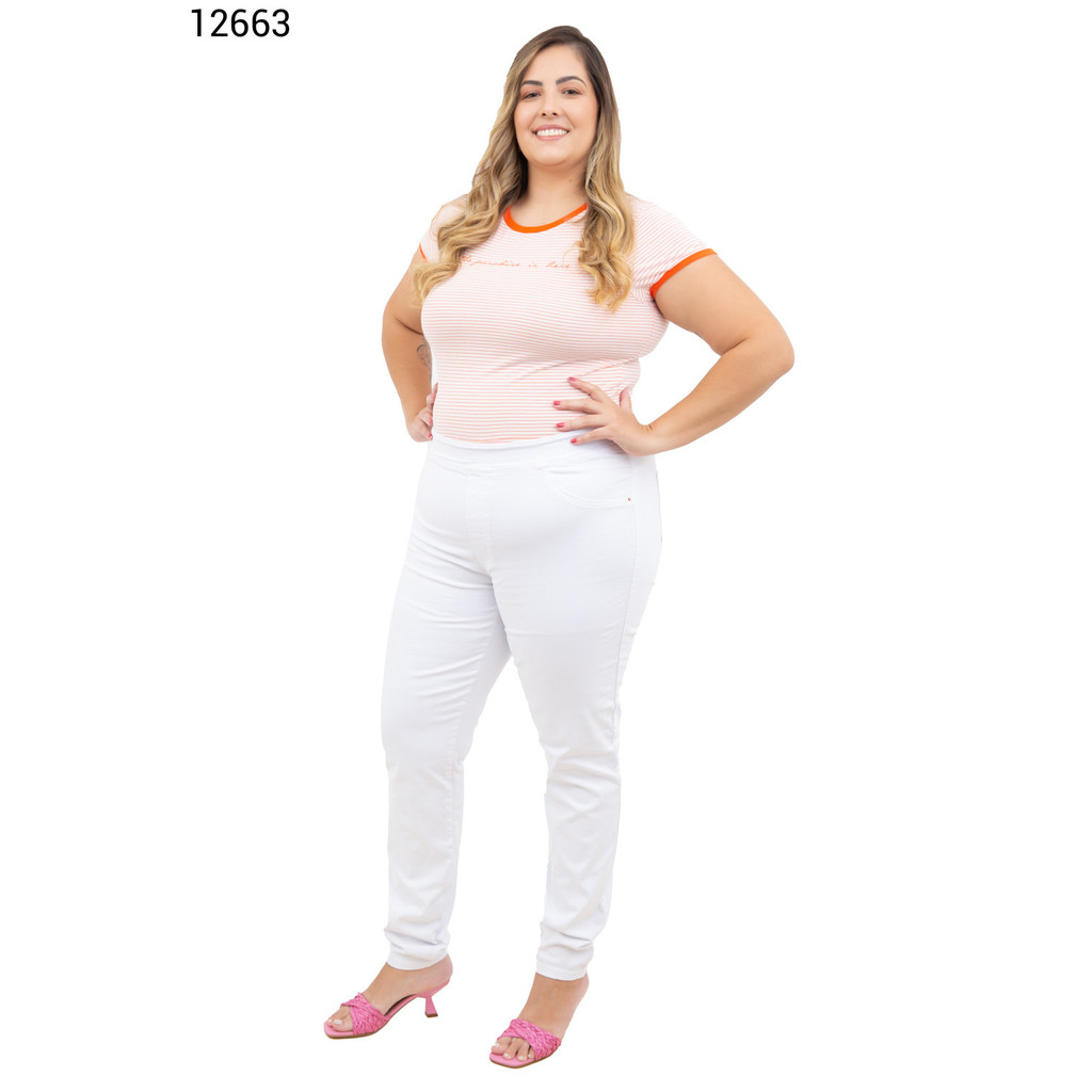 CALÇA BRANCA PLUS SIZE  CAMBOS