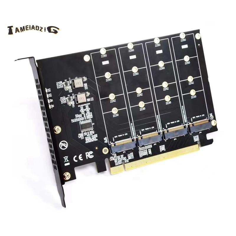 🔥M . 2 NVME Para PCIe X16 Adaptador Conversor Placa De Expansão De 4 Portas 2230 2242 2260 2280 SSD