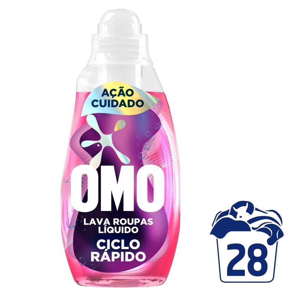Lava-Roupas Líquido Omo Ciclo Rápido Ação Cuidado Frasco 1,4l em Oferta na Shopee