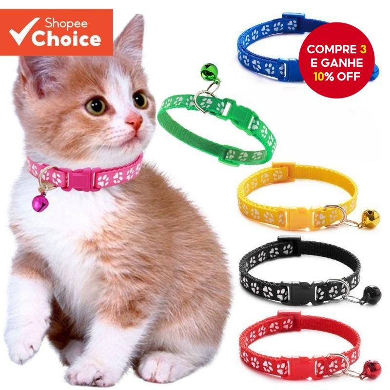 Coleira Ajustável Para Animais De Estimação PawBliss Com Sino , Colar De Nylon Cães E Gatos Raças Pequenas , Poodle De P