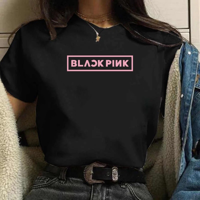 camiseta blackpink Unissex  de algodão kpop bts blackpink