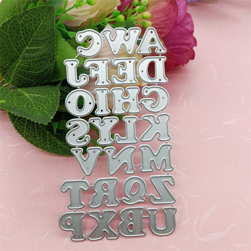 Diy Letter Metal Metal Metal Aço Carbono Molde de papel de aço carbono Molde de corte em relevo